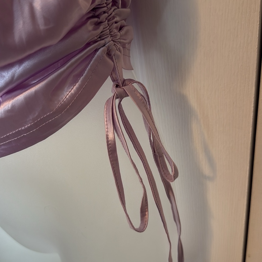 Akira necklace silky gathered sides Halter Top size S NWOT B928 - Picture 3 of 8